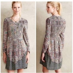 Anthropologie | Maeve Tiled Amethyst Dress